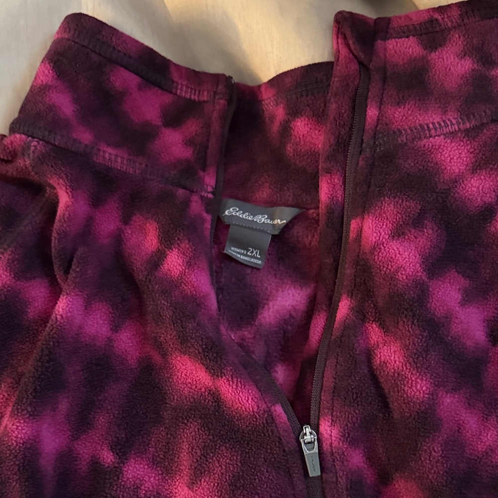 Eddie Bauer Magenta and Plum Fleece Jacket